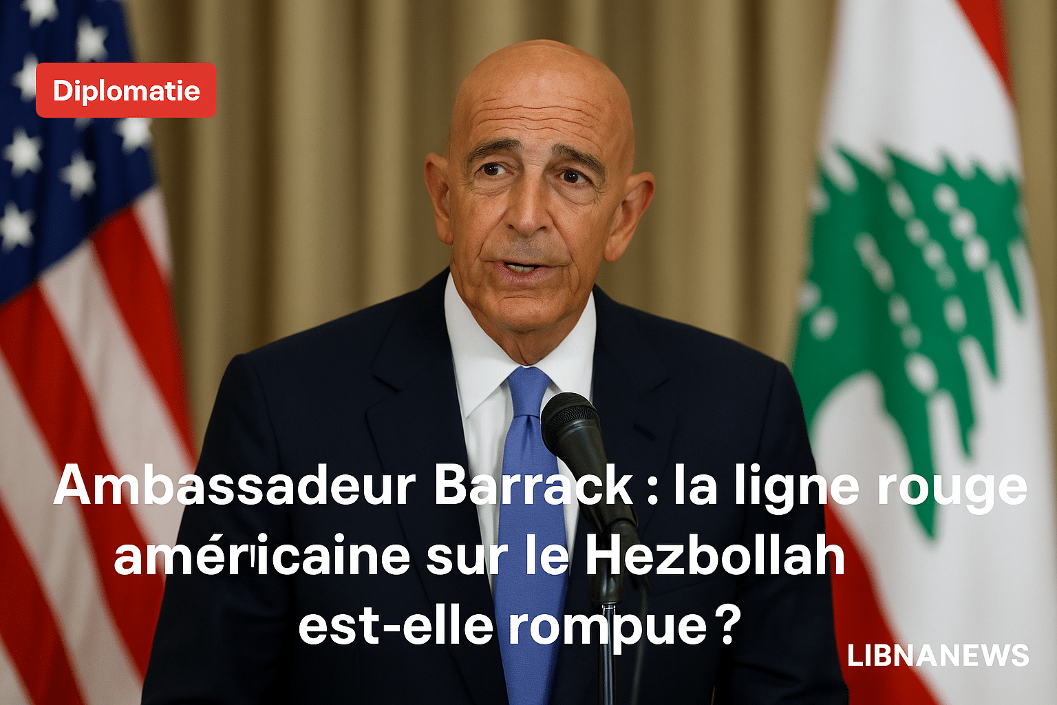 Ambassadeur Barrack : la ligne rouge américaine sur le Hezbollah est-elle rompue ? Ambassadeur Barrack : la ligne rouge américaine sur le Hezbollah est-elle rompue ?