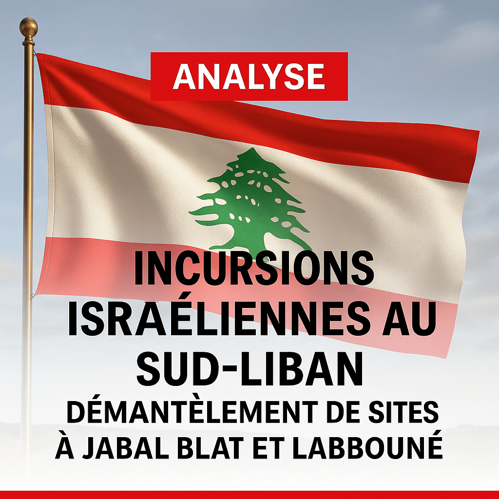 Incursions israéliennes au Sud-Liban : 1,5 km de pénétration et démantèlement d’installations