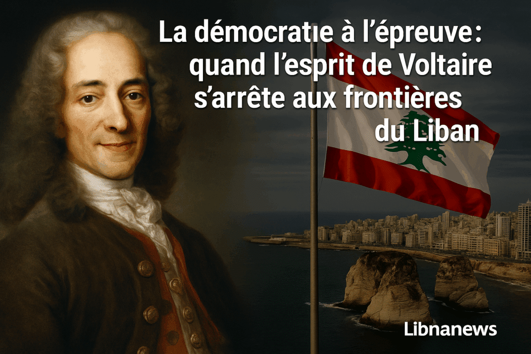 La démocratie à l’épreuve : quand l’esprit de Voltaire s’arrête aux frontières du Liban