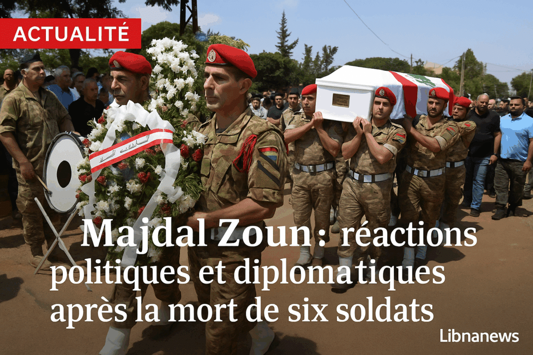 Majdal Zoun : réactions politiques et diplomatiques après la mort de six soldats