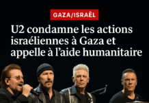U2 condamne les actions israéliennes à Gaza et appelle à l’aide humanitaire