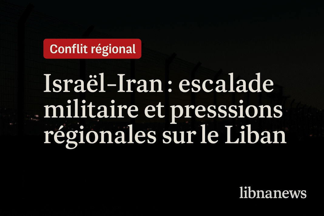 Israël–Iran : escalade militaire et pressions régionales sur le Liban