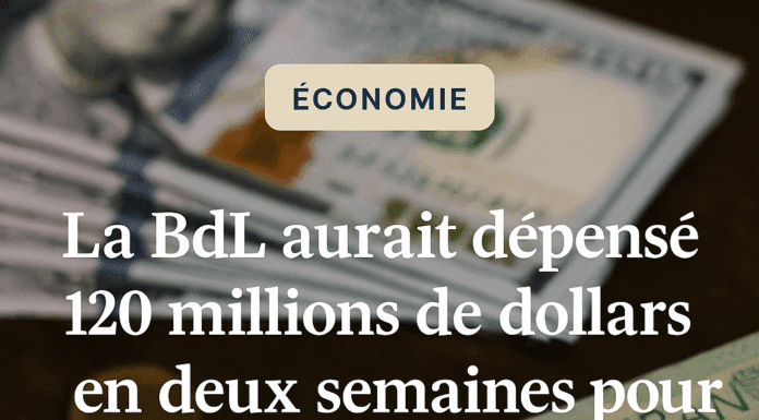 Économie : La BdL aurait dépensé 120 millions de dollars en 2 semaines pour soutenir la livre