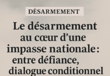 Le désarmement au cœur d’une impasse nationale : entre défiance, dialogue conditionnel et stratégie d’État Le désarmement au cœur d’une impasse nationale : entre défiance, dialogue conditionnel et stratégie d’État