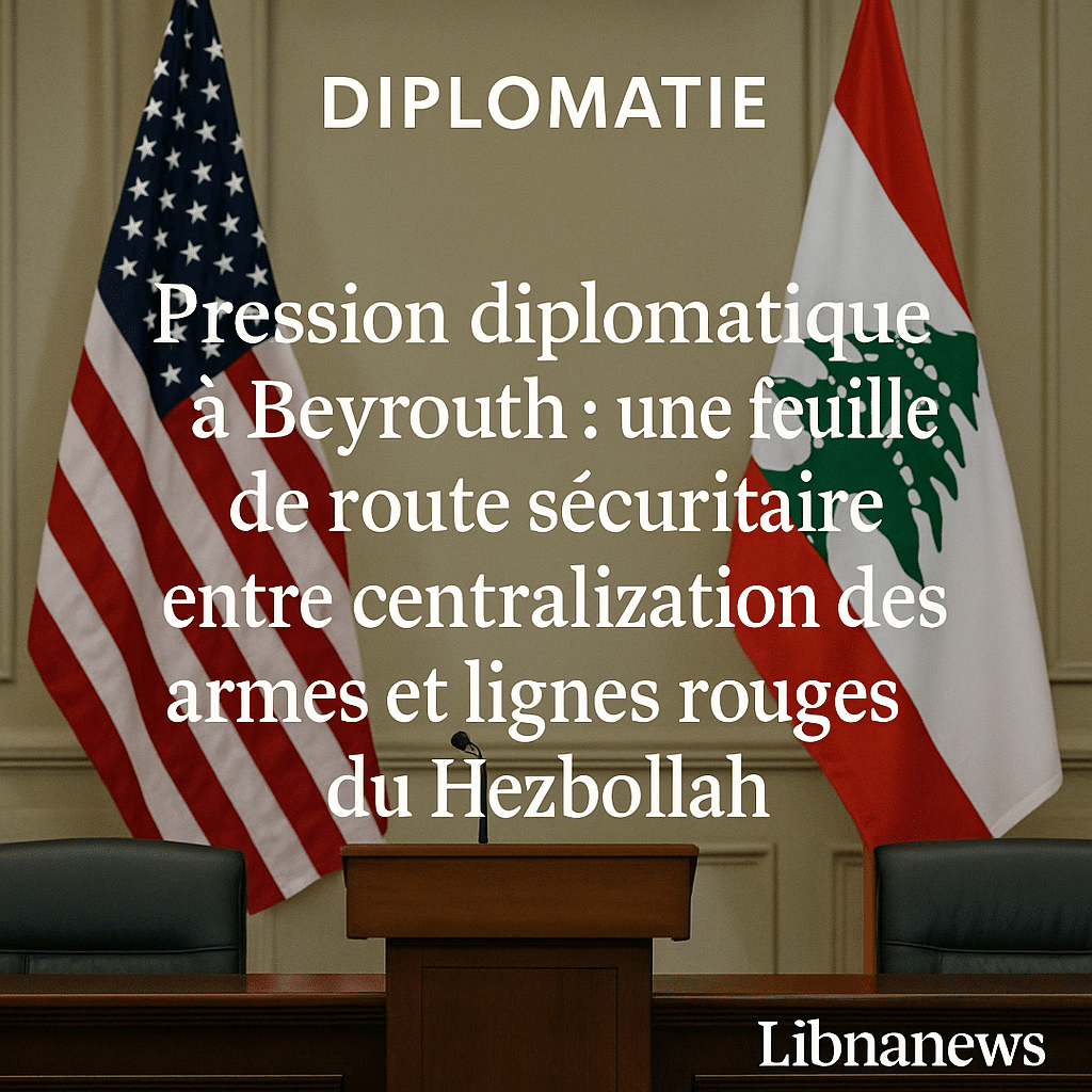 Diplomatie sous tension : feuille de route sécuritaire, lignes rouges du Hezbollah et engagements attendus d’Israël