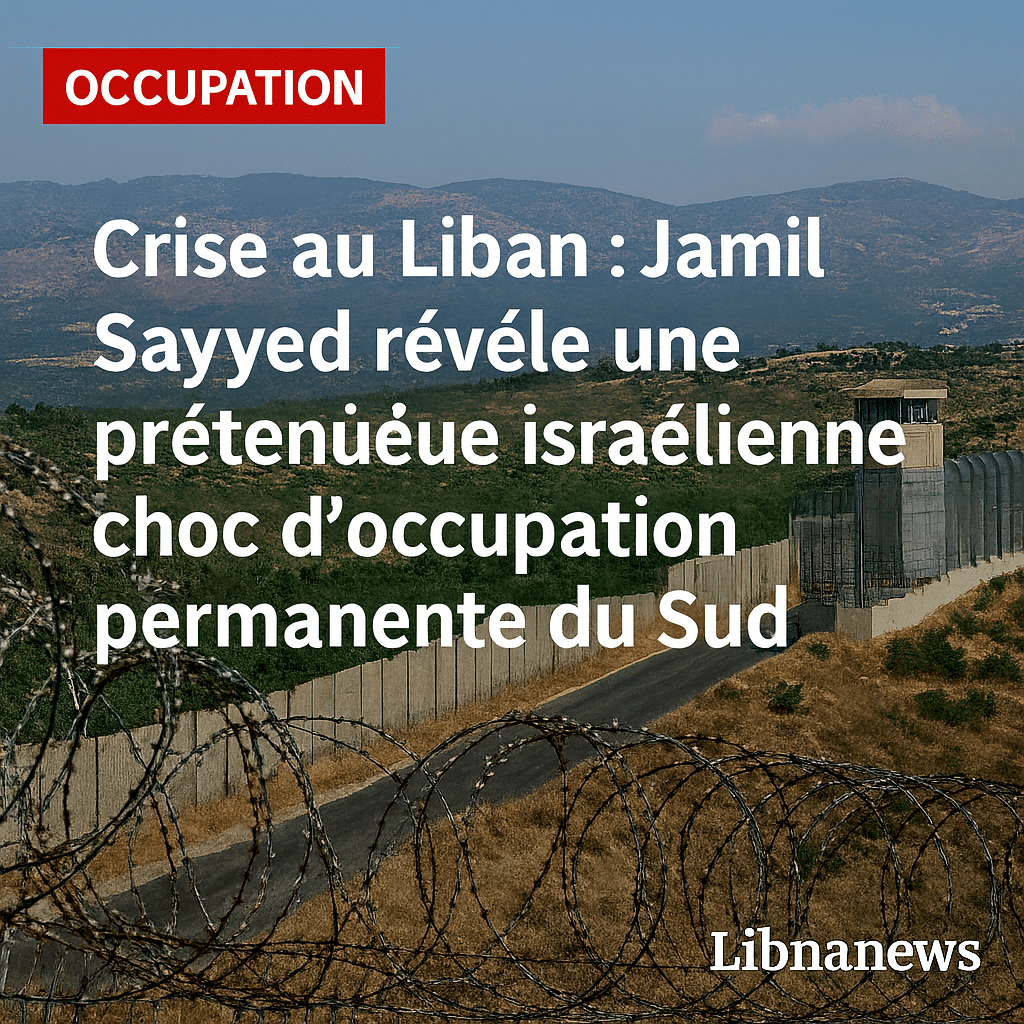 Crise au Liban : Jamil Sayyed révèle une prétendue proposition israélienne choc d’occupation permanente du Sud