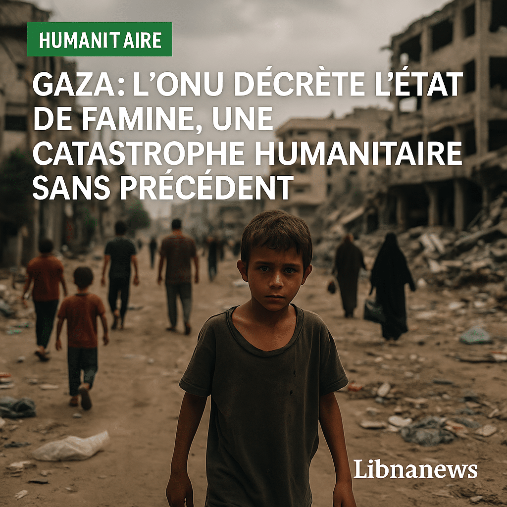 Gaza : l’ONU décrète l’état de famine, une catastrophe humanitaire sans précédent