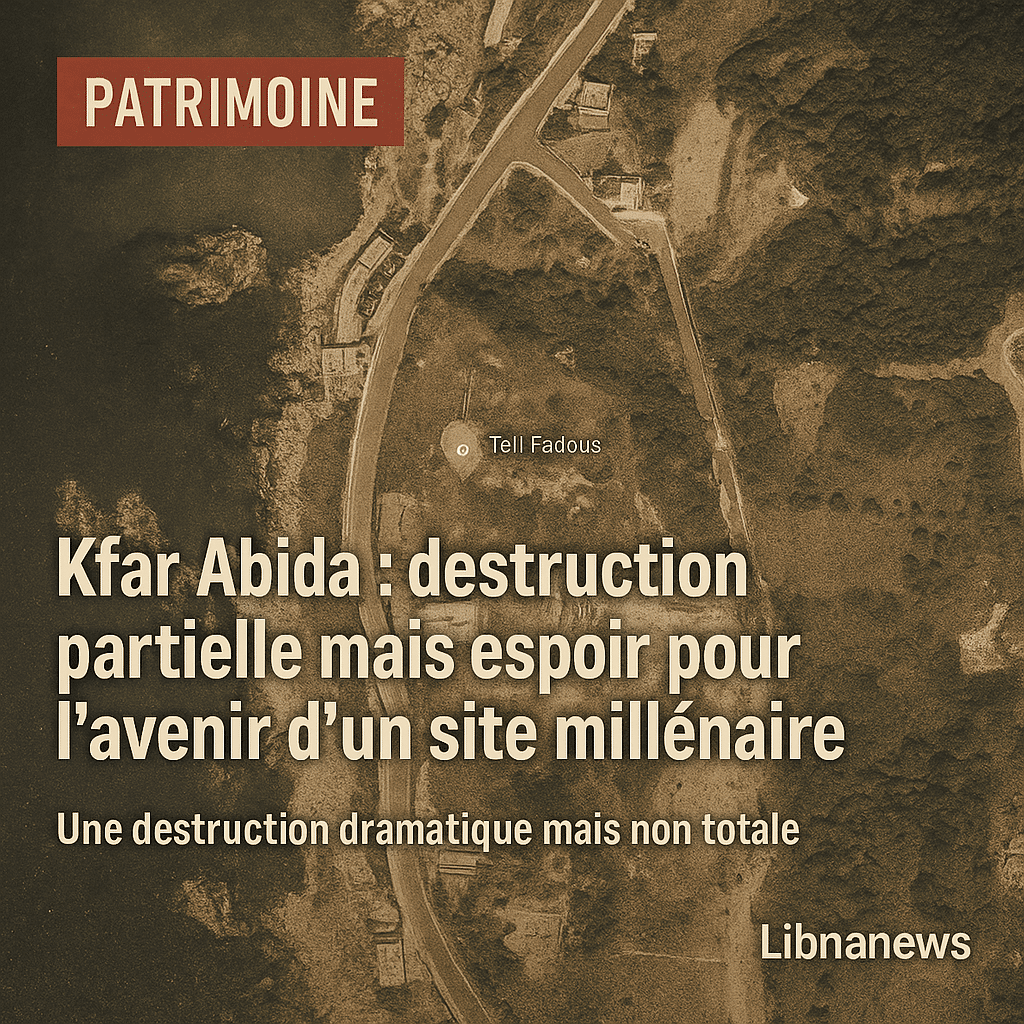 Kfar Abida : Destruction partielle mais espoir pour l’avenir d’un site archéologique millénaire précisent les experts