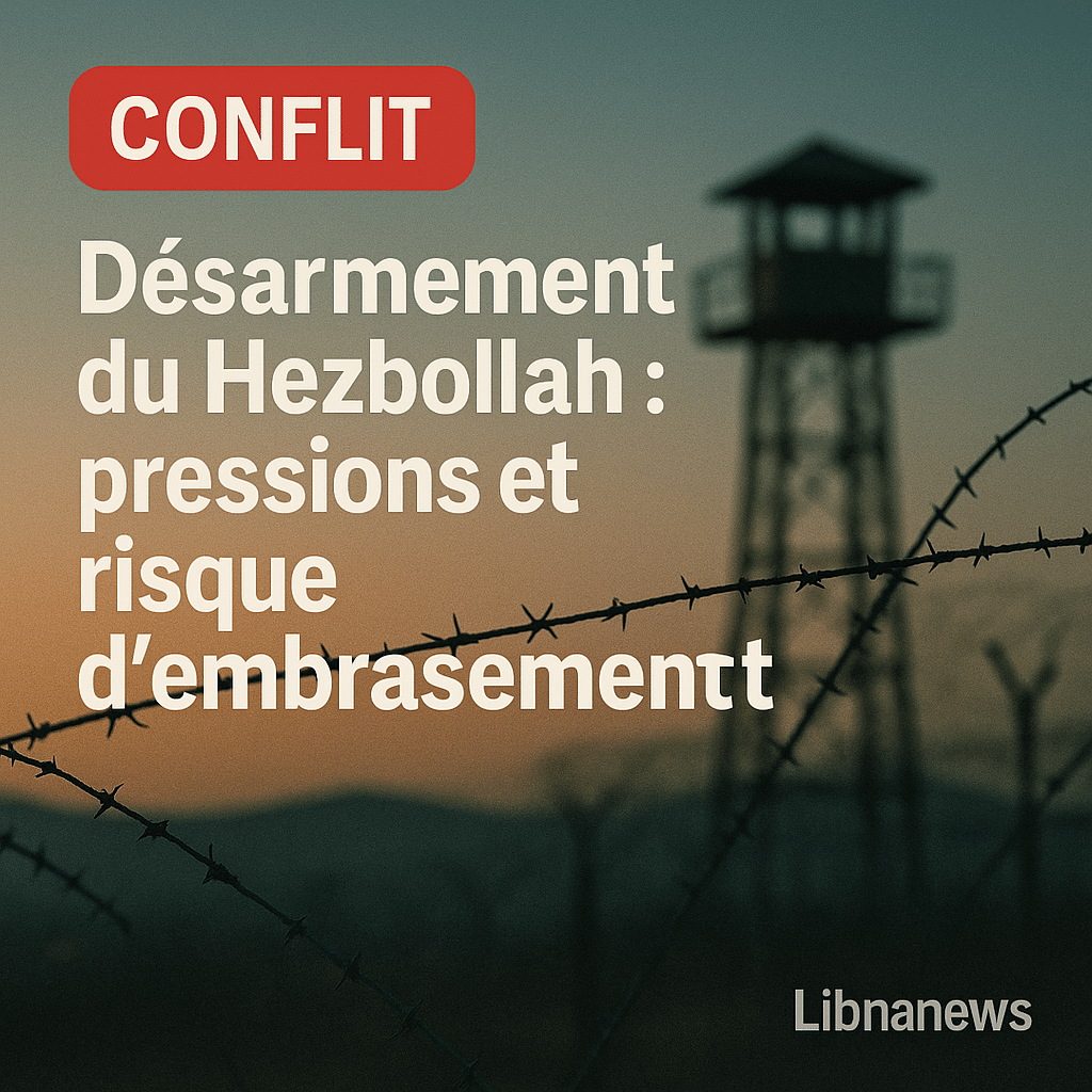Liban : Les pressions américaines et israéliennes sur le désarmement du Hezbollah menacent d’embraser le pays Liban : Les pressions américaines et israéliennes sur le désarmement du Hezbollah menacent d’embraser le pays