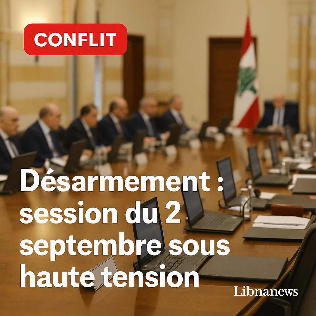 Liban : Mobilisations contre le désarmement et une session explosive du 2 septembre menacent la stabilité nationale
