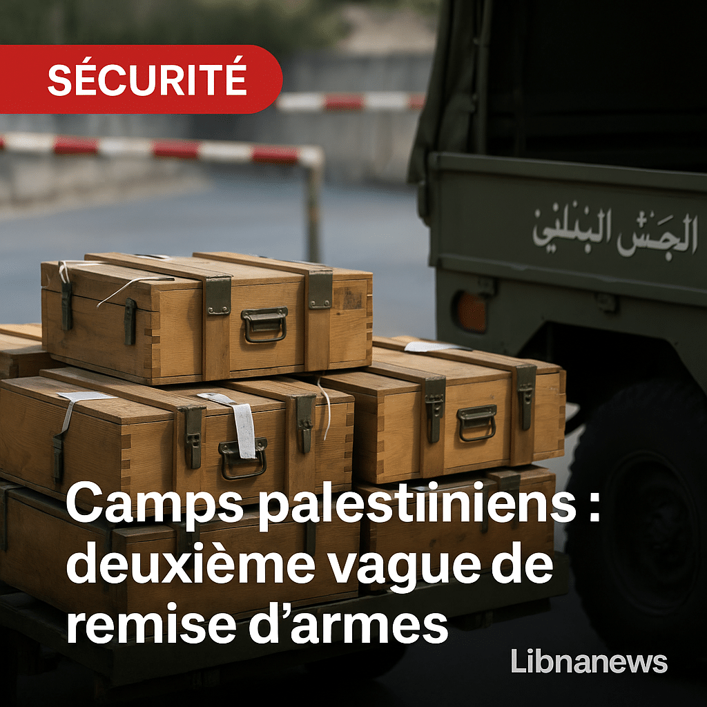 Liban : La remise des armes des camps palestiniens s’intensifie pour renforcer la souveraineté de l’État Liban : La remise des armes des camps palestiniens s’intensifie pour renforcer la souveraineté de l’État