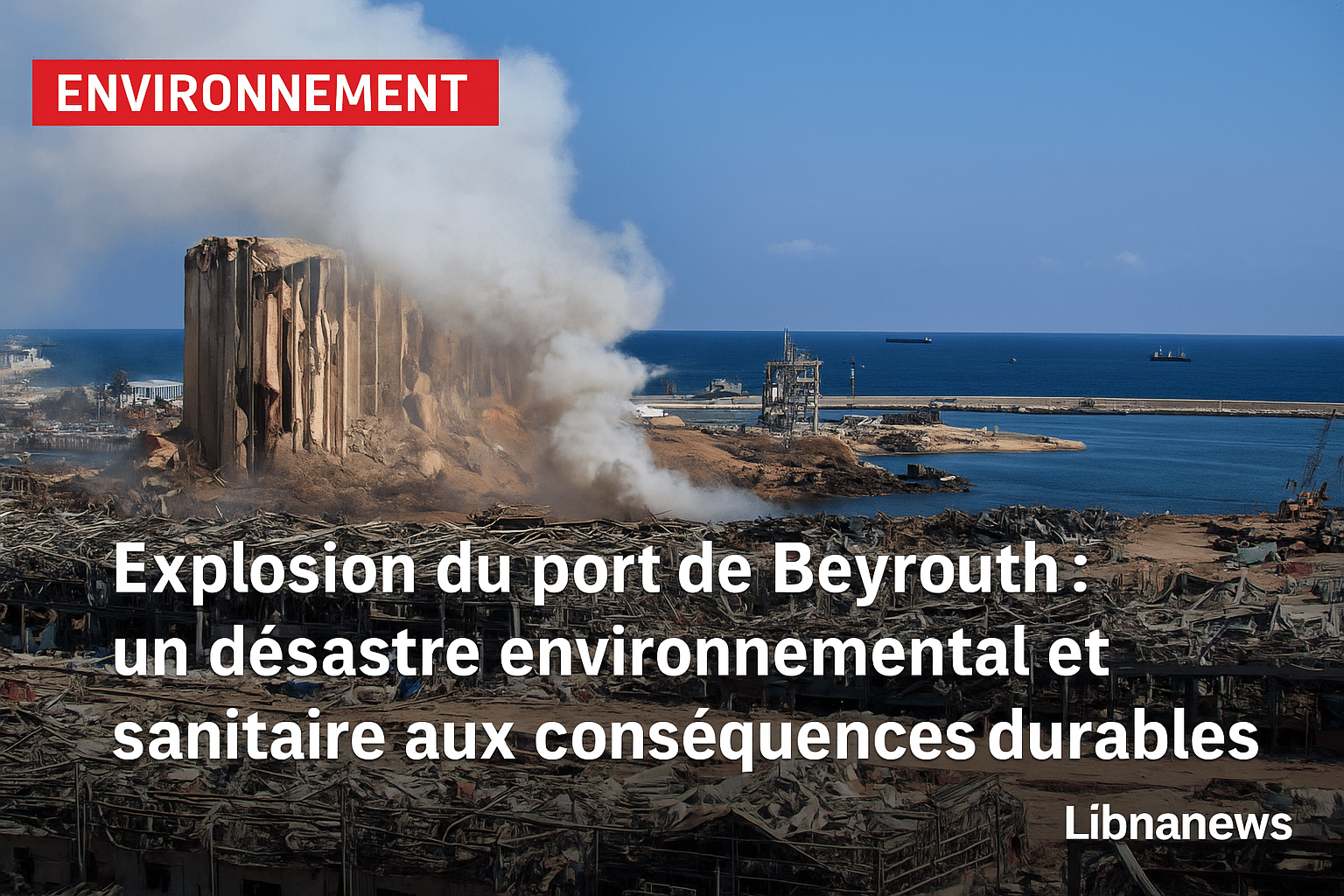 Explosion du port de Beyrouth : un désastre environnemental et sanitaire aux conséquences durables