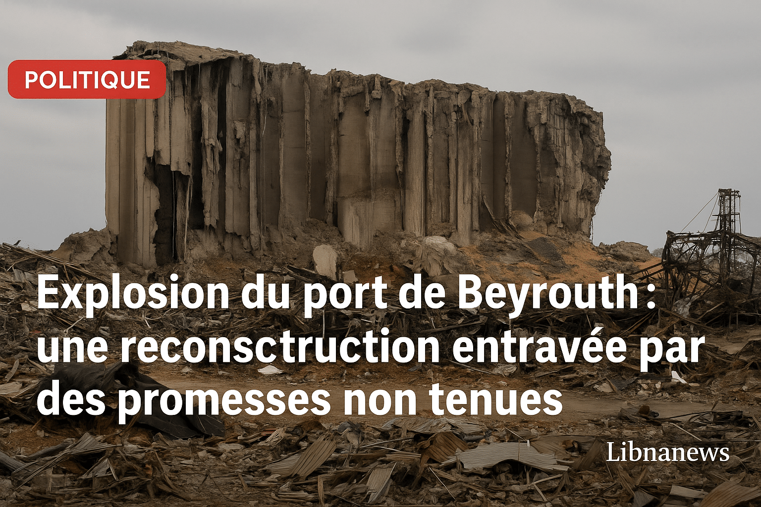 Explosion du port de Beyrouth : une reconstruction entravée par des promesses non tenues