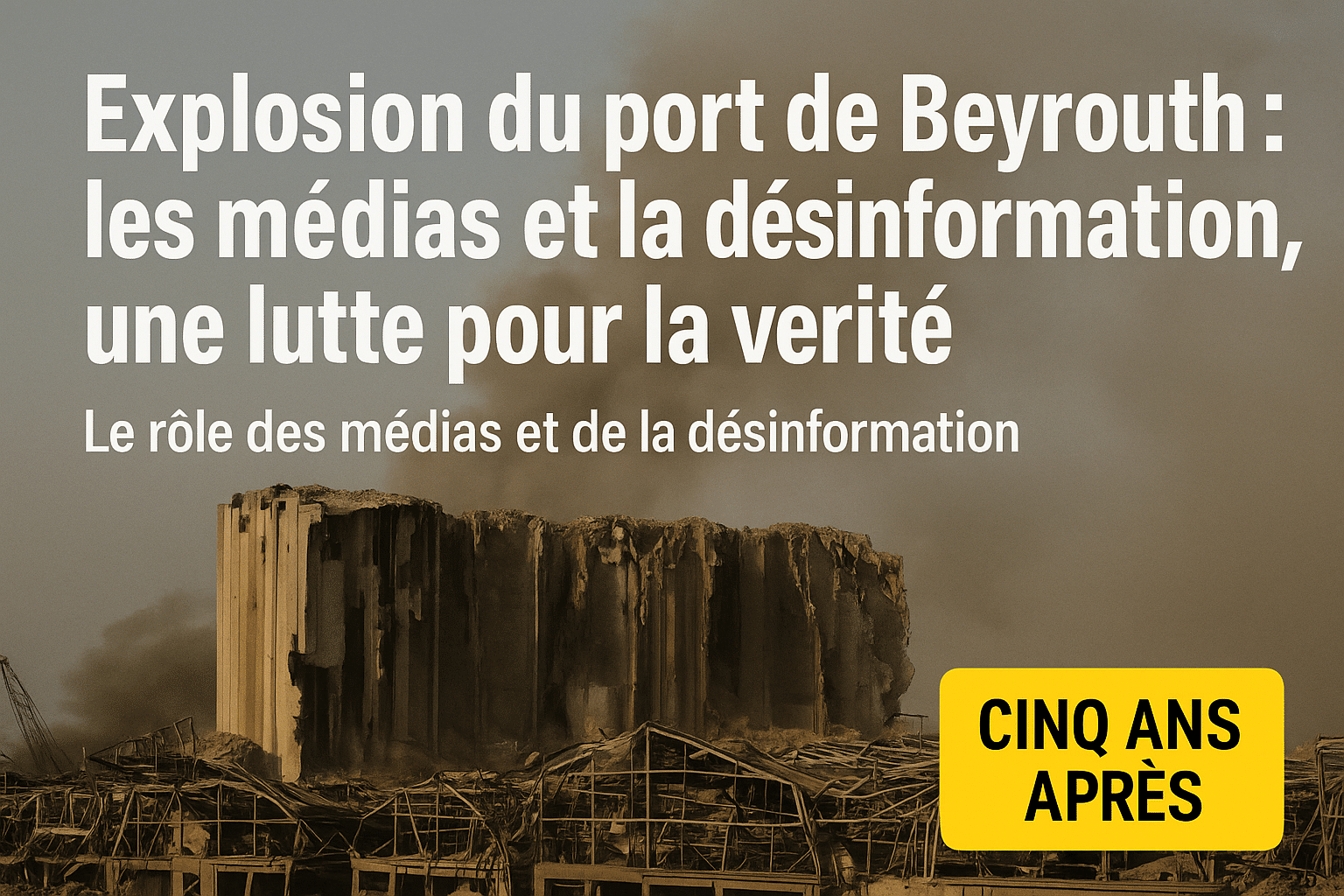 Explosion du port de Beyrouth : les médias et la désinformation, une lutte pour la vérité Explosion du port de Beyrouth : les médias et la désinformation, une lutte pour la vérité