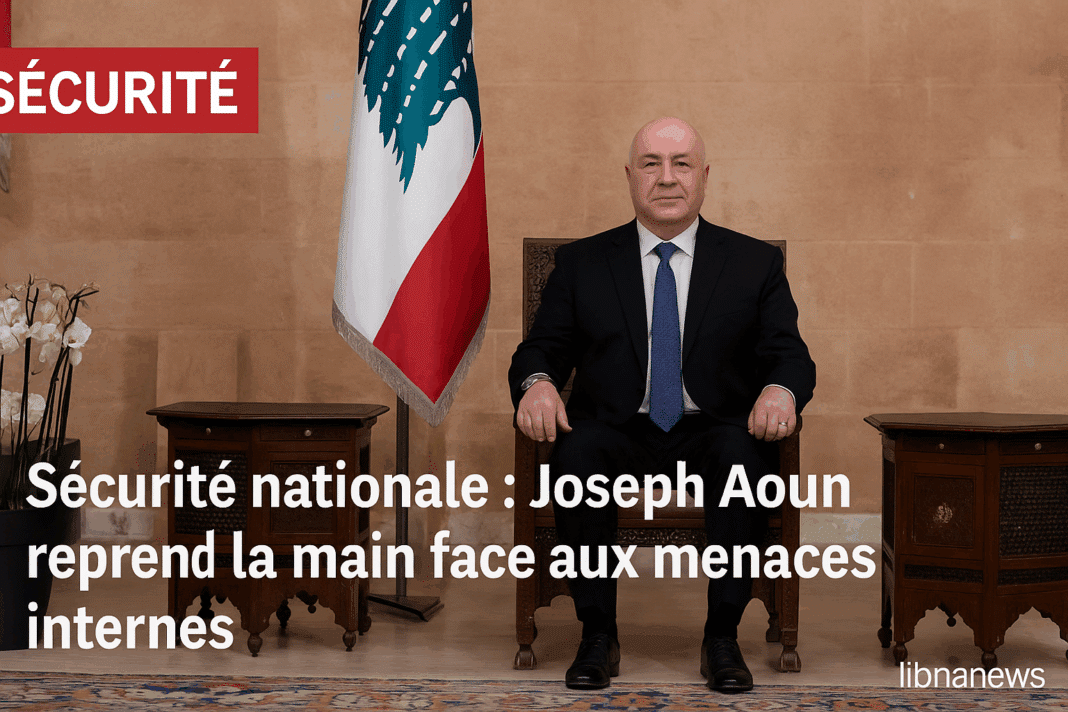 Joseph Aoun reprend les rênes sécuritaires : cellules extrémistes, coordination interservices et retour de l’autorité présidentielle