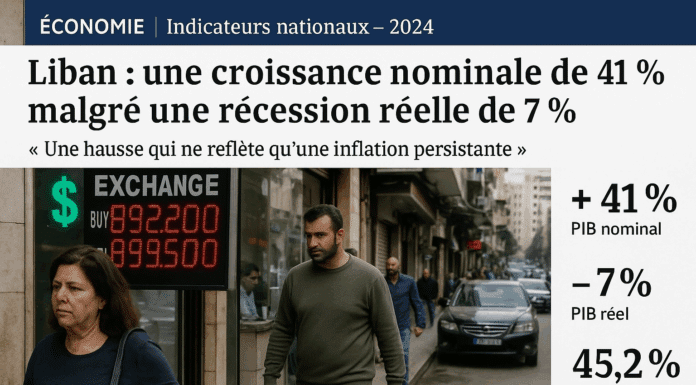 Le PIB du Liban atteint 2 943 000 milliards de livres en 2024