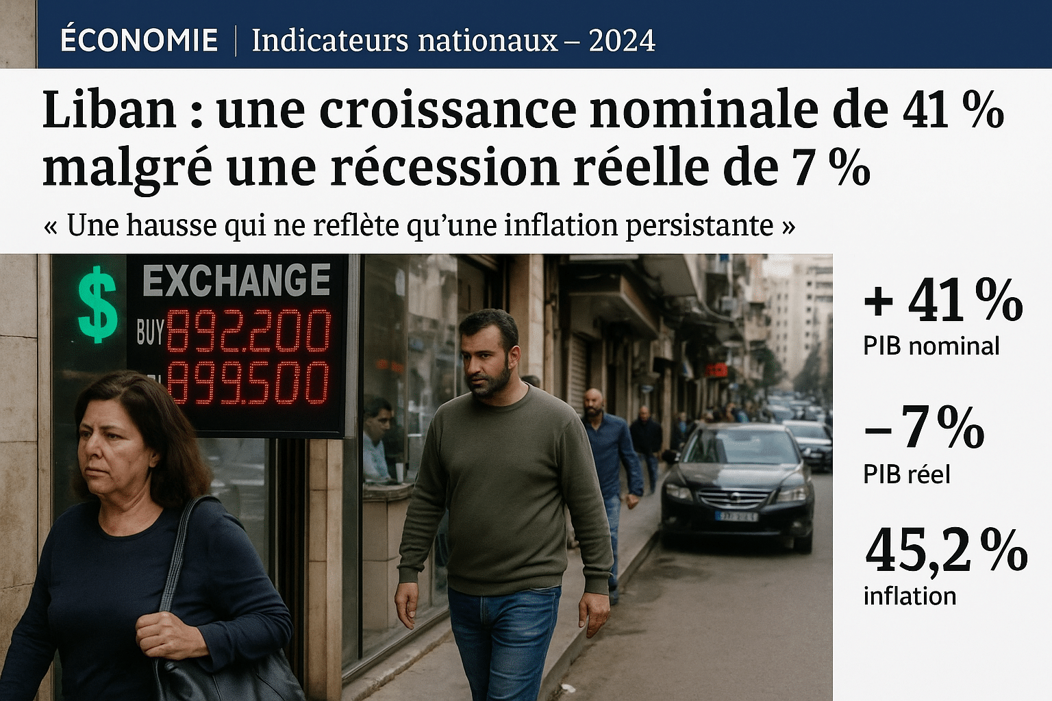 Le PIB du Liban atteint 2 943 000 milliards de livres en 2024 Le PIB du Liban atteint 2 943 000 milliards de livres en 2024