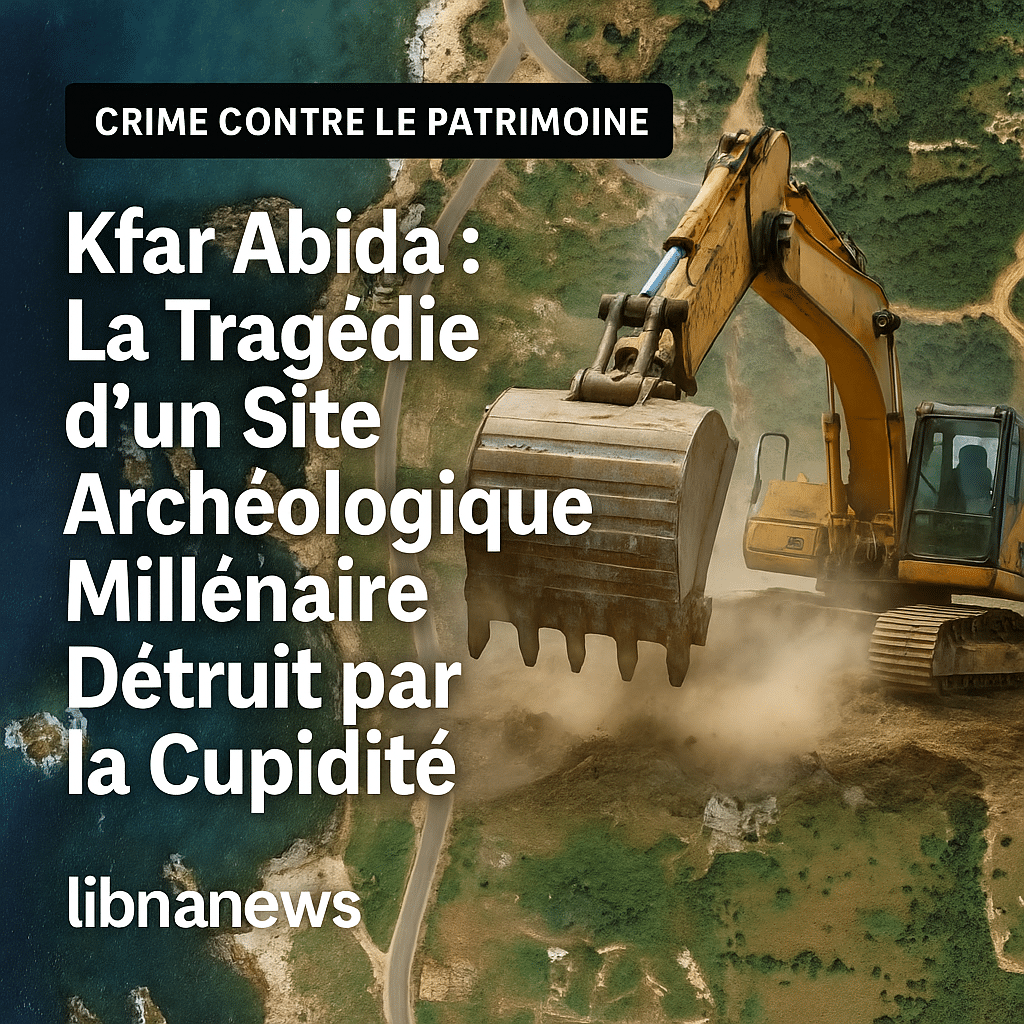 Kfar Abida : La tragédie d’un site archéologique millénaire détruit par la cupidité