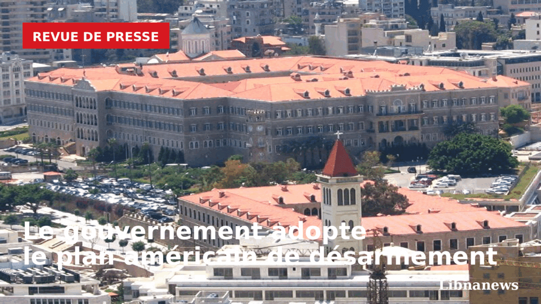Revue de presse du 08/09/25: Le gouvernement adopte le plan américain de désarmement