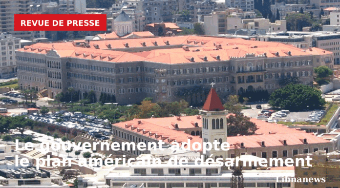 Revue de presse du 08/09/25: Le gouvernement adopte le plan américain de désarmement