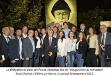 Les Forces Libanaises en France présentes à l’inauguration du premier monastère de Saint Charbel en France
