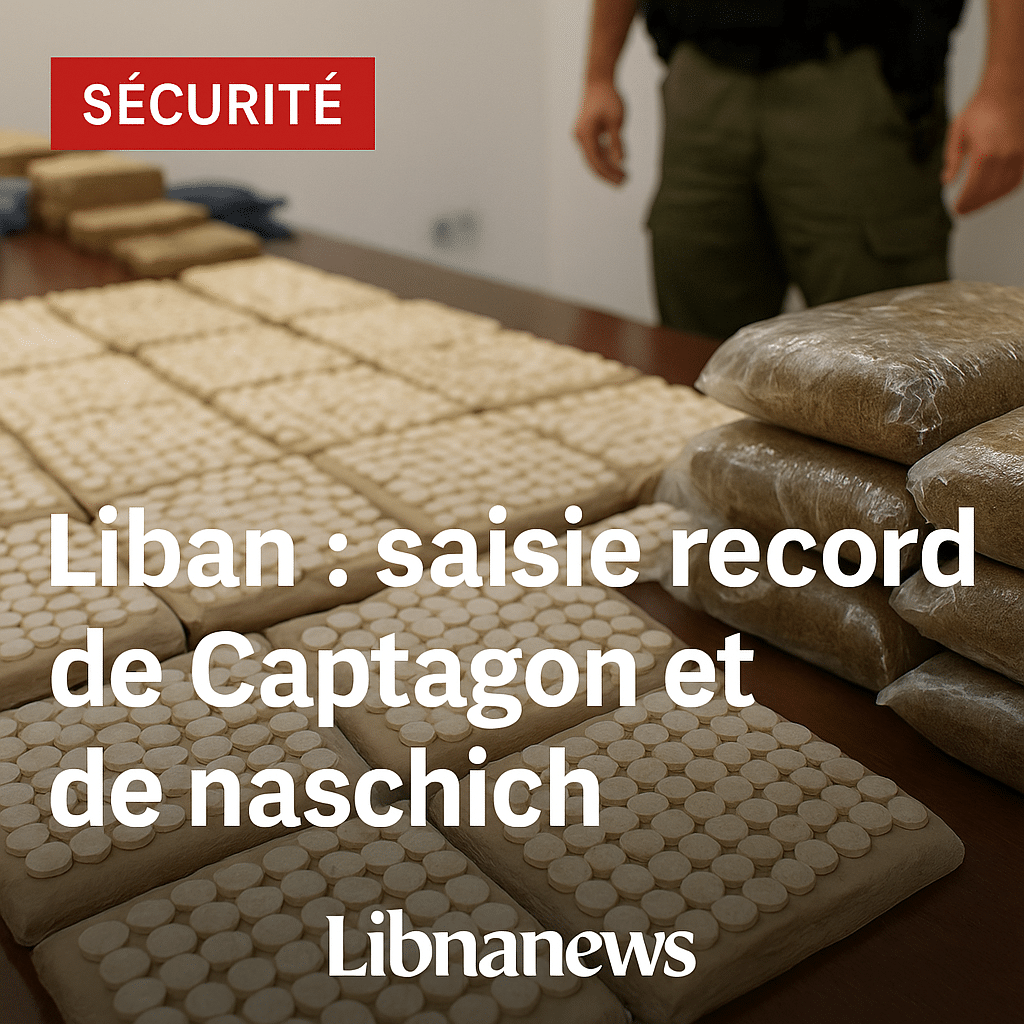 Saisie record de 6,5 millions de pilules de Captagon au Liban : un réseau international démantelé