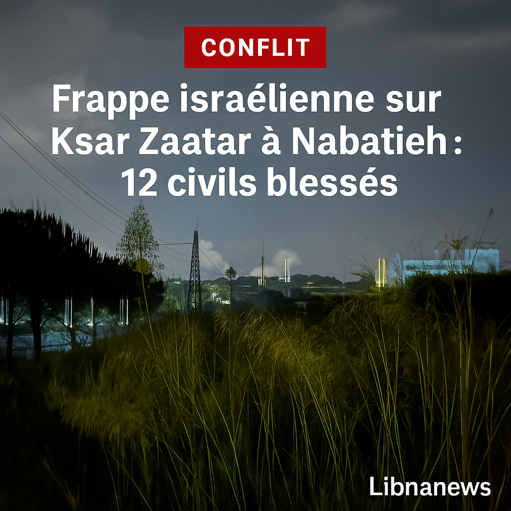 Frappe aérienne israélienne sur Ksar Zaatar à Nabatieh : douze civils blessés, dont deux enfants dans un état critique Frappe aérienne israélienne sur Ksar Zaatar à Nabatieh : douze civils blessés, dont deux enfants dans un état critique
