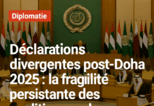Déclarations divergentes post-Doha 2025 : la fragilité persistante des coalitions arabes Déclarations divergentes post-Doha 2025 : la fragilité persistante des coalitions arabes