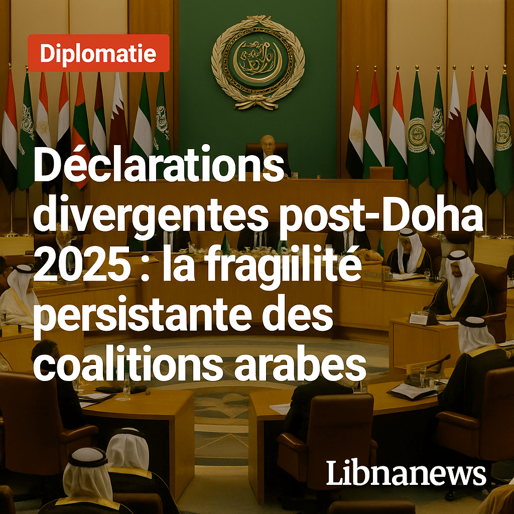 Déclarations divergentes post-Doha 2025 : la fragilité persistante des coalitions arabes