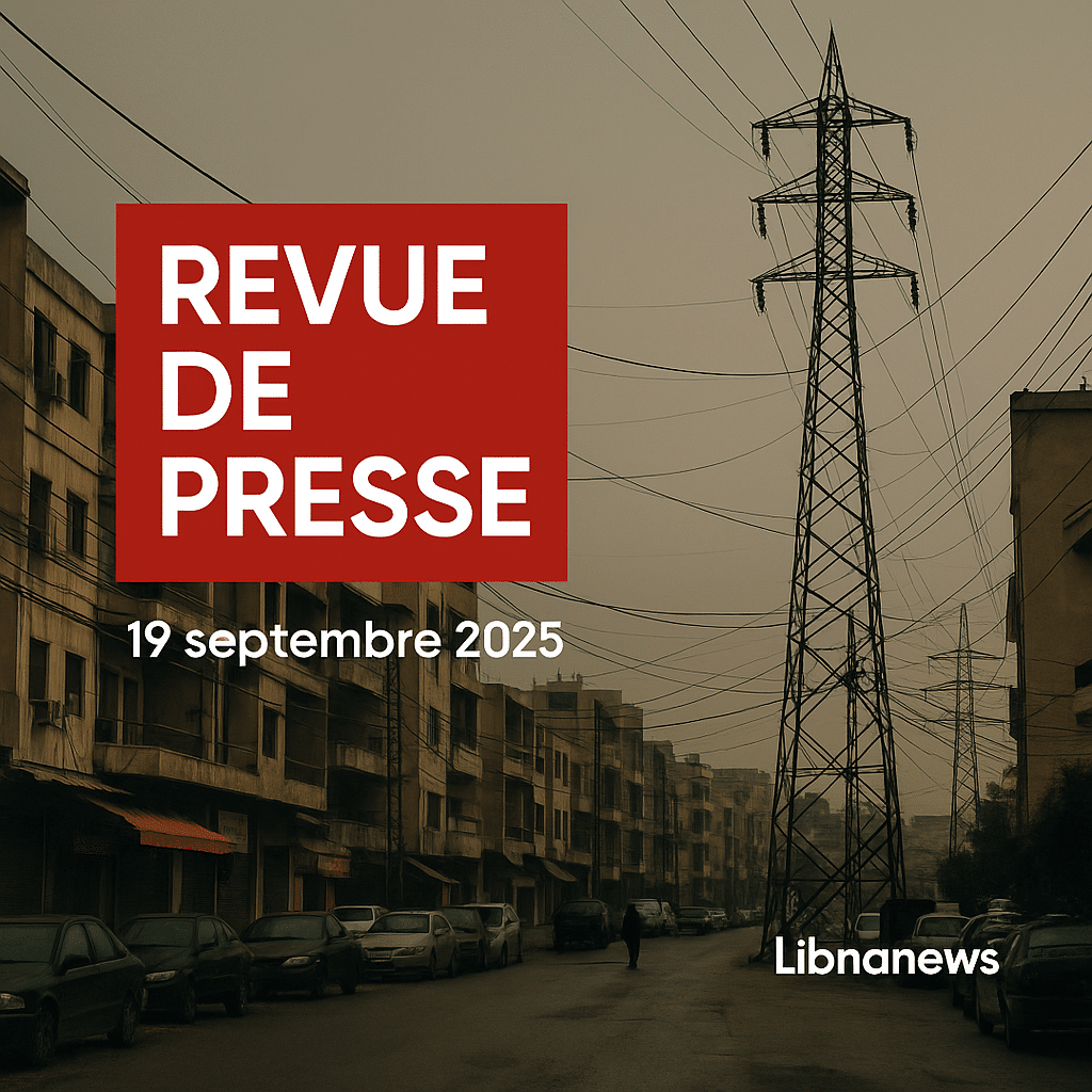 Revue de presse du 19/09/25: escalade militaire au Liban-Sud et veto américain sur Gaza Revue de presse du 19/09/25: escalade militaire au Liban-Sud et veto américain sur Gaza