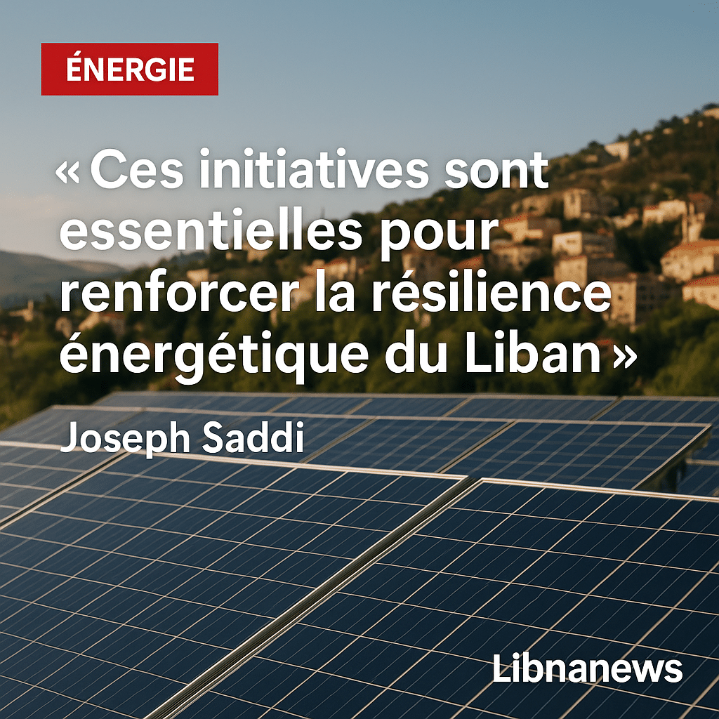Le Centre libanais pour la conservation de l’énergie annonce en septembre 2025 la poursuite des mesures d’énergie renouvelable pour 2025 et 2026