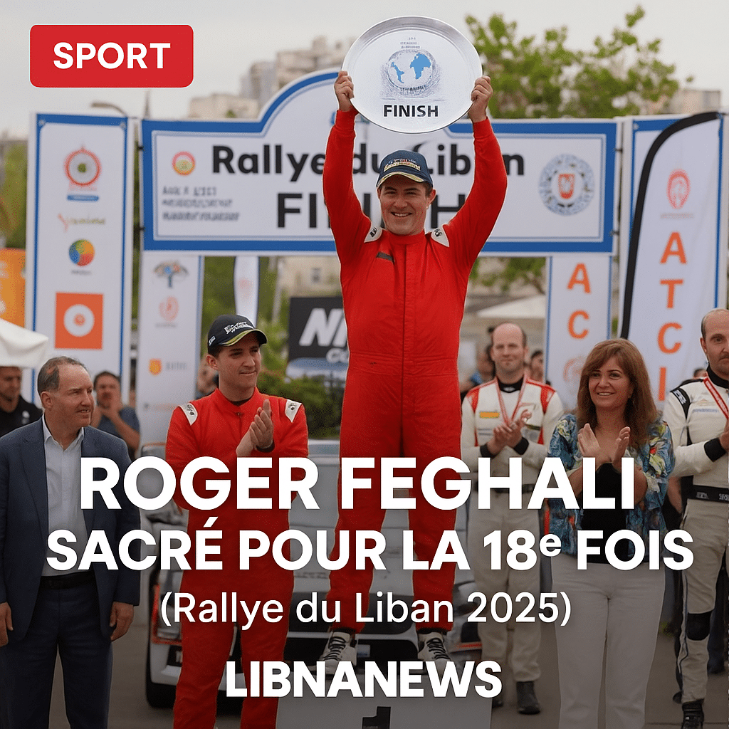 Roger Feghali s’impose à Jounieh le 7 septembre 2025 : un 18e sacre au Rallye du Liban