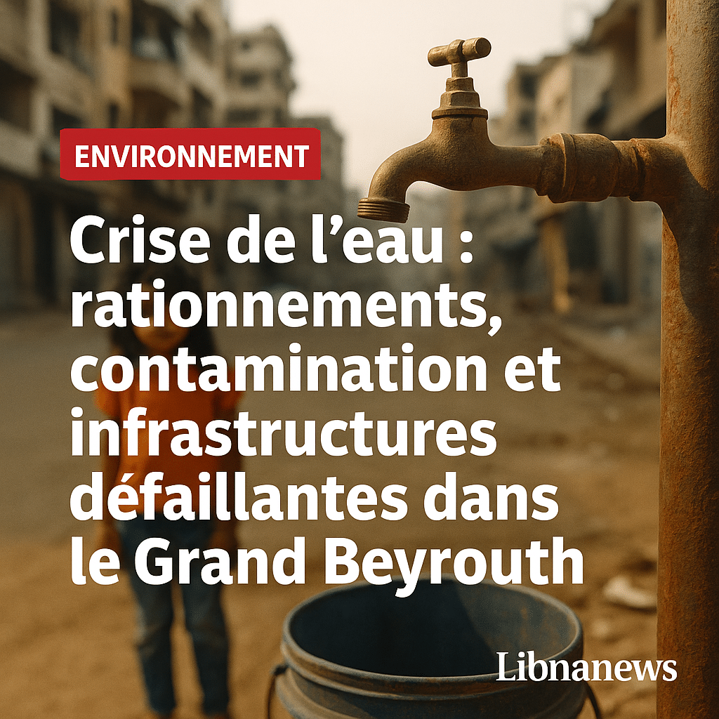 Crise de l’eau : rationnements, contamination et infrastructures défaillantes dans le Grand Beyrouth