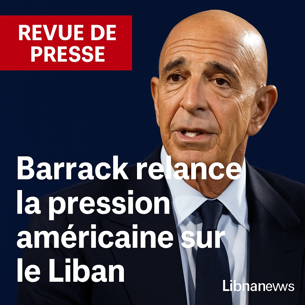 Revue de presse du 22/10/25: Barak relance la pression américaine sur le Liban