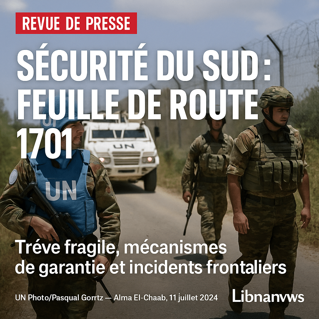 Revue de presse du 23/10/25: sécurité du Sud, cessez-le-feu et feuille de route 1701