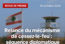 Revue de presse du 24/10/25: relance du mécanisme de cessez-le-feu et séquence diplomatique à Beyrouth Revue de presse du 24/10/25: relance du mécanisme de cessez-le-feu et séquence diplomatique à Beyrouth
