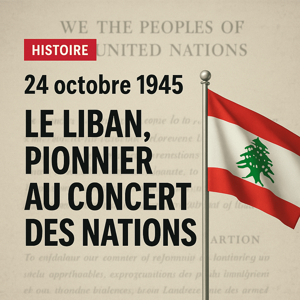 24 octobre 1945 : le Liban, pionnier au concert des nations 24 octobre 1945 : le Liban, pionnier au concert des nations