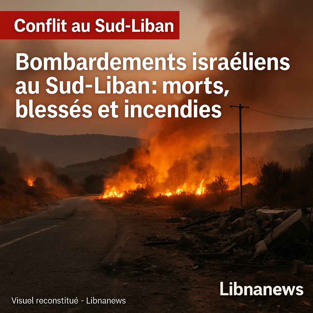 Bombardements israéliens au Sud-Liban: morts, blessés et incendies de végétation