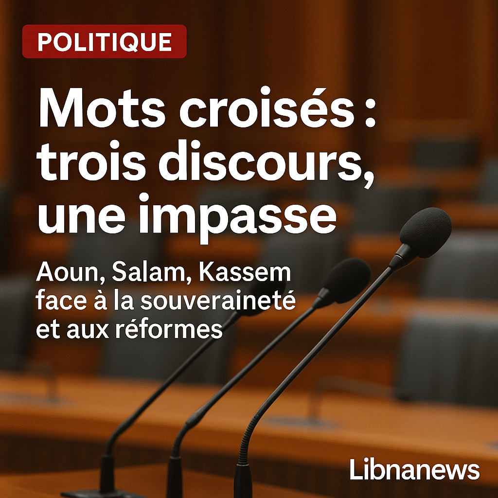 Mots croisés: ce que révèlent les discours de Joseph Aoun, Nawaf Salam et Naim Kassem Mots croisés: ce que révèlent les discours de Joseph Aoun, Nawaf Salam et Naim Kassem