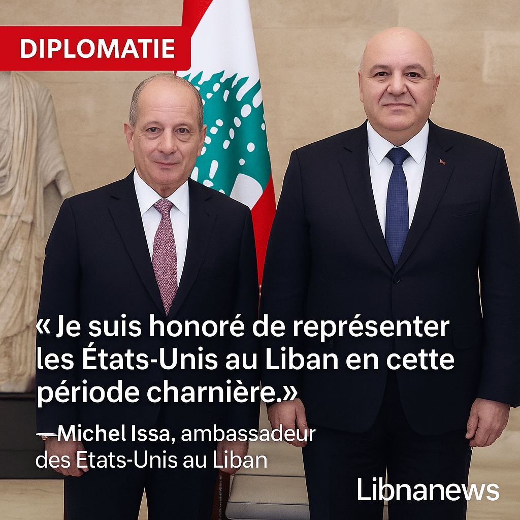 Arrivée du nouvel ambassadeur américain au Liban : Michel Issa présente ses lettres de créance au président Aoun