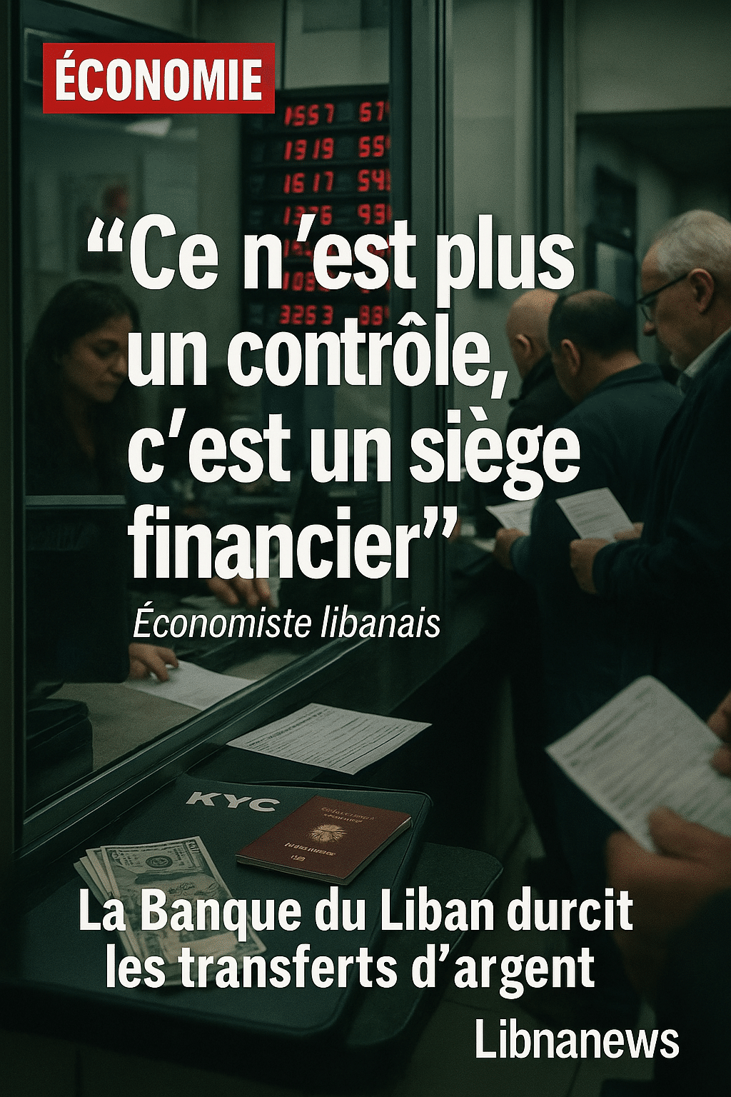 La Banque du Liban durcit les règles sur les transferts d’argent face aux pressions américaines