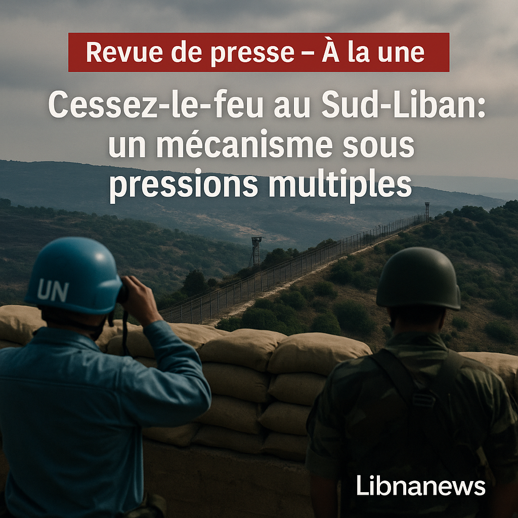 Revue de presse: le «mécanisme» du cessez-le-feu au Sud-Liban sous pressions multiples