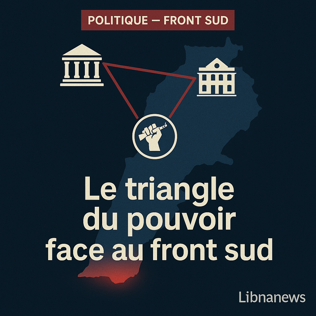 LE TRIANGLE JOSEPH AOUN – NAWAF SALAM – NAIM KASSEM FACE AU FRONT SUD LE TRIANGLE JOSEPH AOUN – NAWAF SALAM – NAIM KASSEM FACE AU FRONT SUD