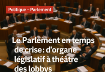 LE PARLEMENT EN TEMPS DE CRISE: D’ORGANE LÉGISLATIF À THÉÂTRE DES LOBBYS