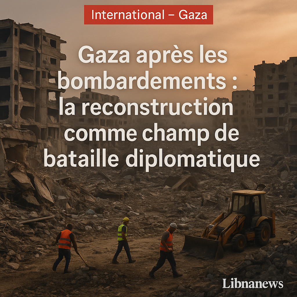 GAZA APRÈS LES BOMBARDEMENTS: LA RECONSTRUCTION COMME CHAMP DE BATAILLE DIPLOMATIQUE