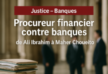 PROCUREUR FINANCIER CONTRE BANQUES: D&rsquo;ALI IBRAHIM À MAHER CHOUEITO