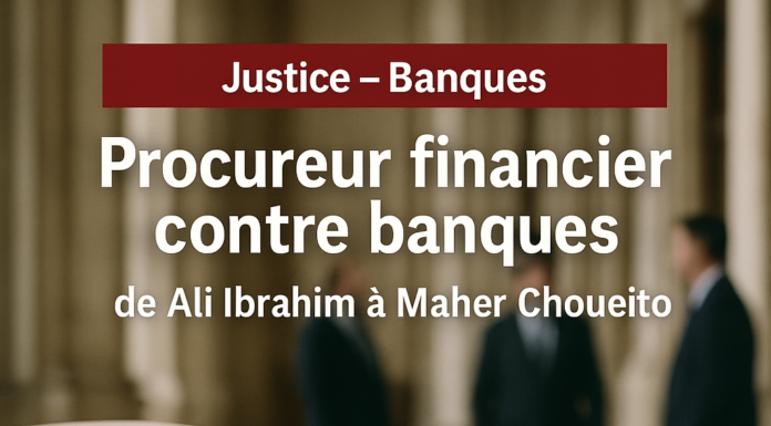 PROCUREUR FINANCIER CONTRE BANQUES: D&rsquo;ALI IBRAHIM À MAHER CHOUEITO