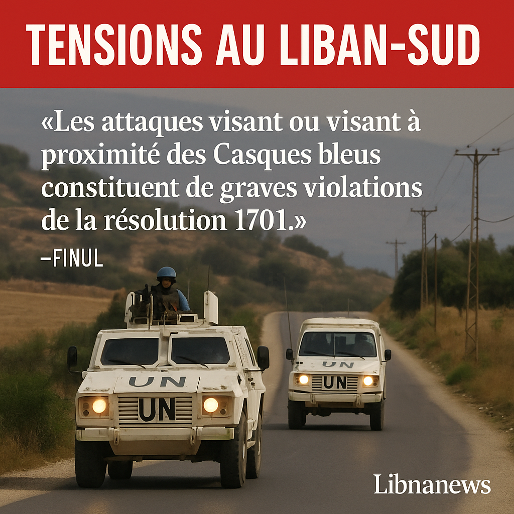 Tirs israéliens contre une patrouille de la FINUL au Liban-Sud : le communiqué de la mission onusienne