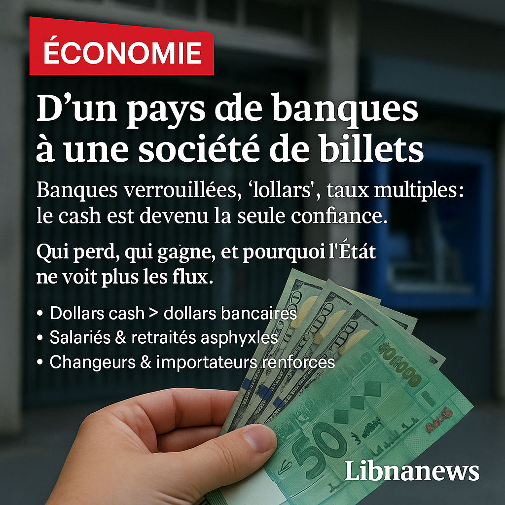 L’économie du cash au Liban : comment la guerre financière et la crise bancaire ont transformé le quotidien