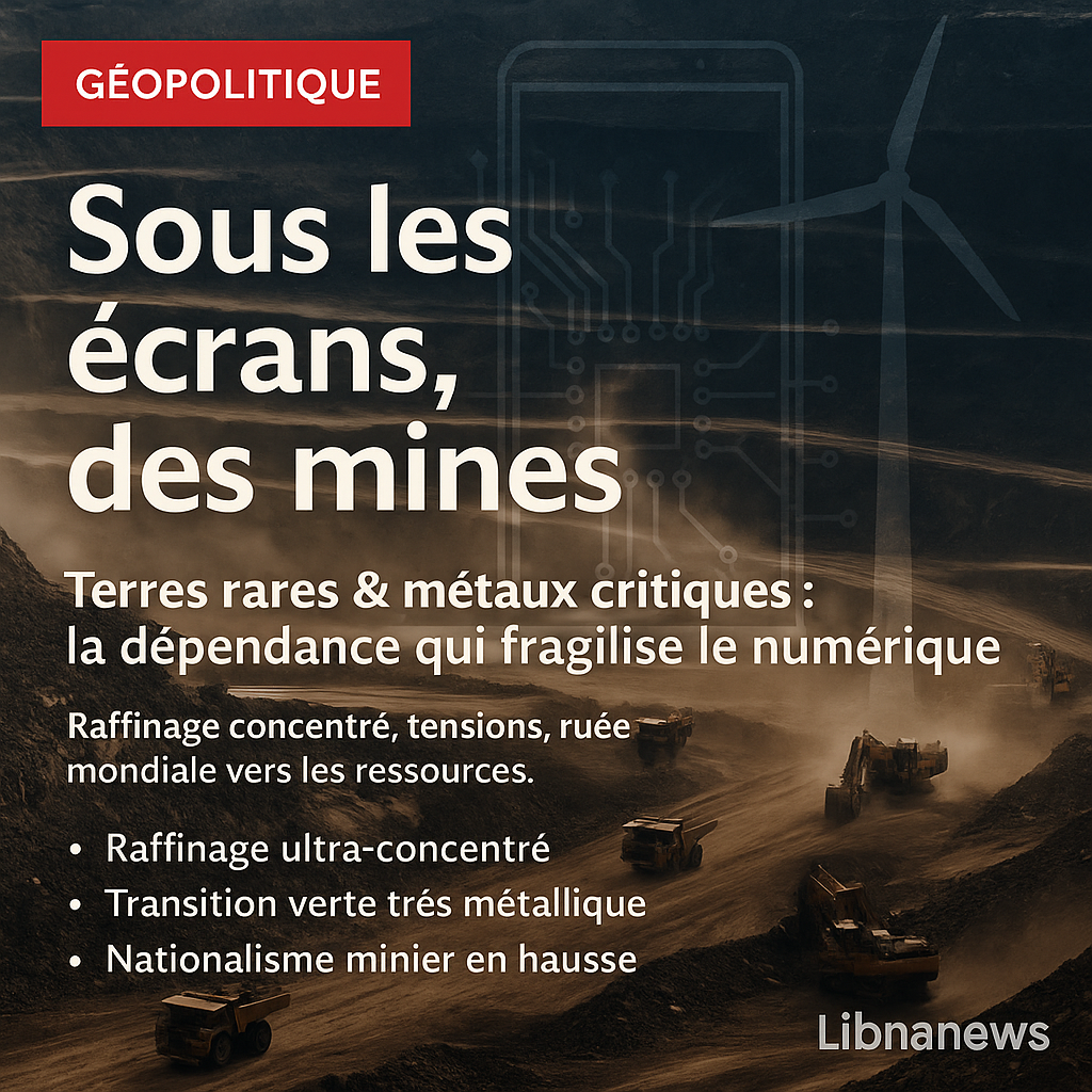 Terres rares et métaux critiques : la bataille cachée derrière l’économie numérique mondiale